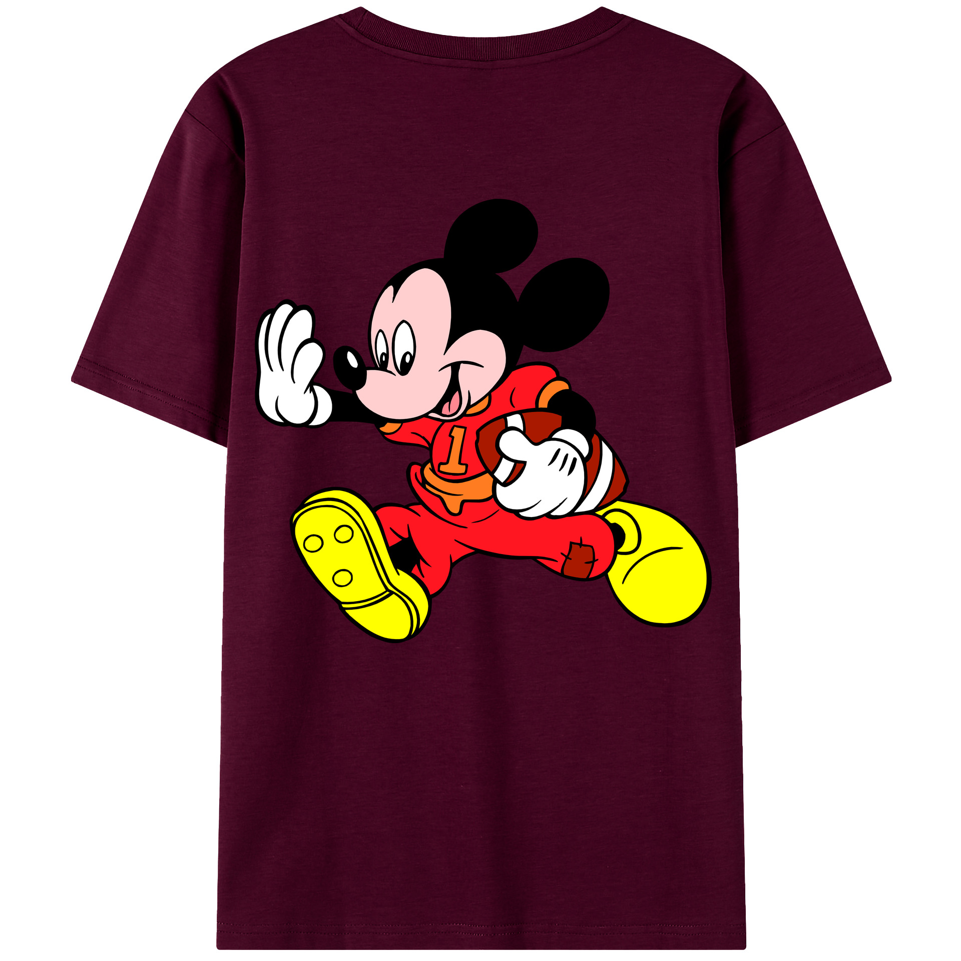 （画像用） ミッキーマウス Mickey Mouse レディース半袖Tシャツ(バックプリント)